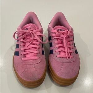 Adidas Women's Pink and Blue Sneakers
